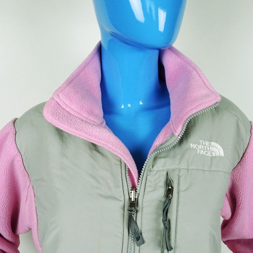 The North Face Womens M 8 10 Retro Denali Pink Gray Fleece Jacket Polartec 300 - Picture 4 of 8